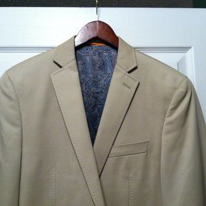TALLIA MENS NEW TAN 100%WOOL SPORT JACKET COAT BLAZER SIZE: 40L